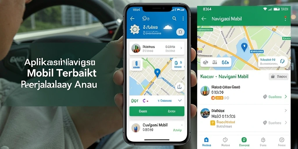 Tampilan antarmuka aplikasi Navigasi Mobil 8364 yang jelas dan responsif.