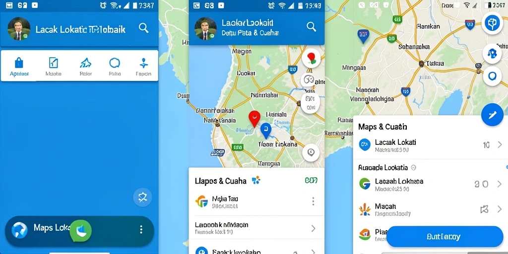 Tampilan antarmuka utama aplikasi Lacak Lokasi 93337 yang intuitif.