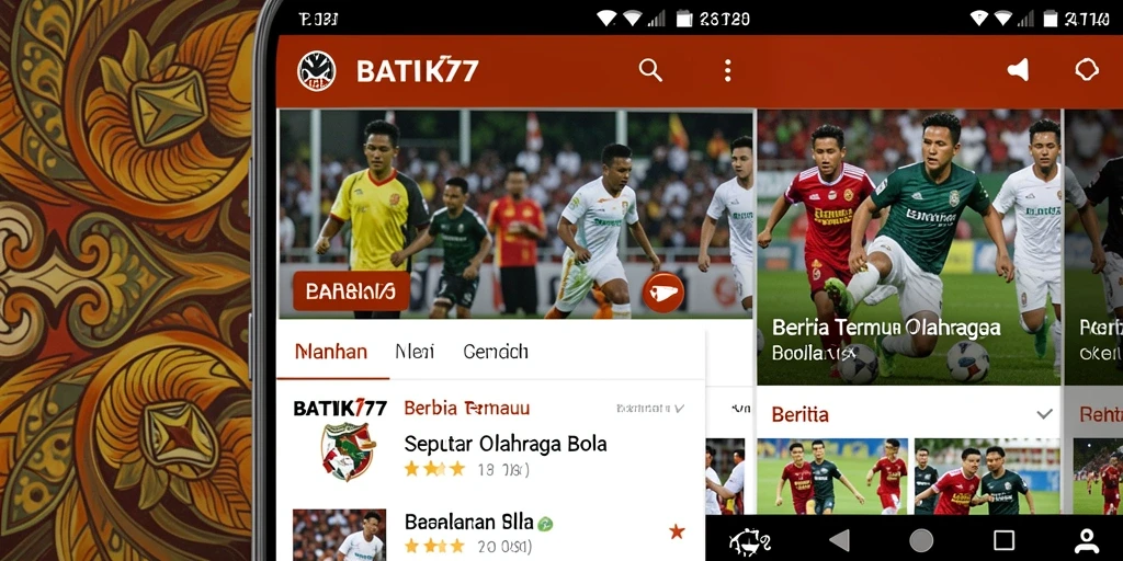 Antarmuka aplikasi BATIK77 yang informatif dan menarik.