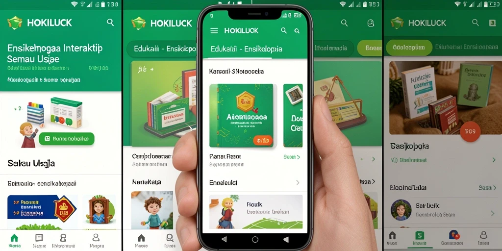 Antarmuka HOKILUCK yang informatif dan mudah digunakan.