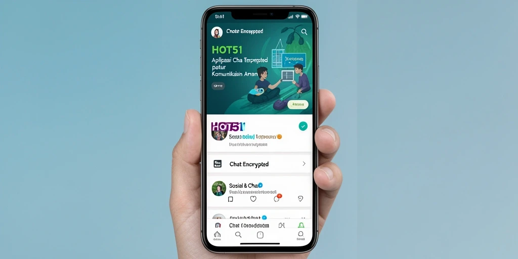 Antarmuka bersih dan fungsional HOT51 untuk Chat Encrypted.