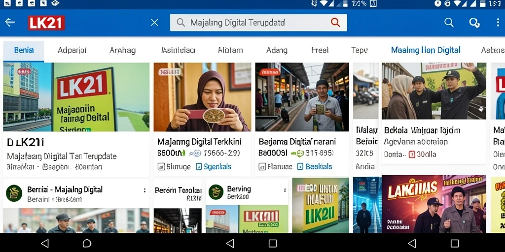 Tampilan antarmuka LK21 yang user-friendly dan menarik.